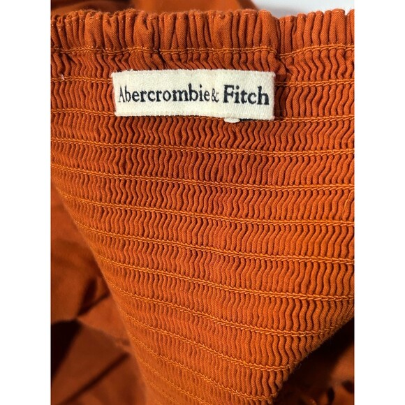 Abercrombie & Fitch Womens Babydoll Top Rust Orange Size Large - Picture 6 of 6